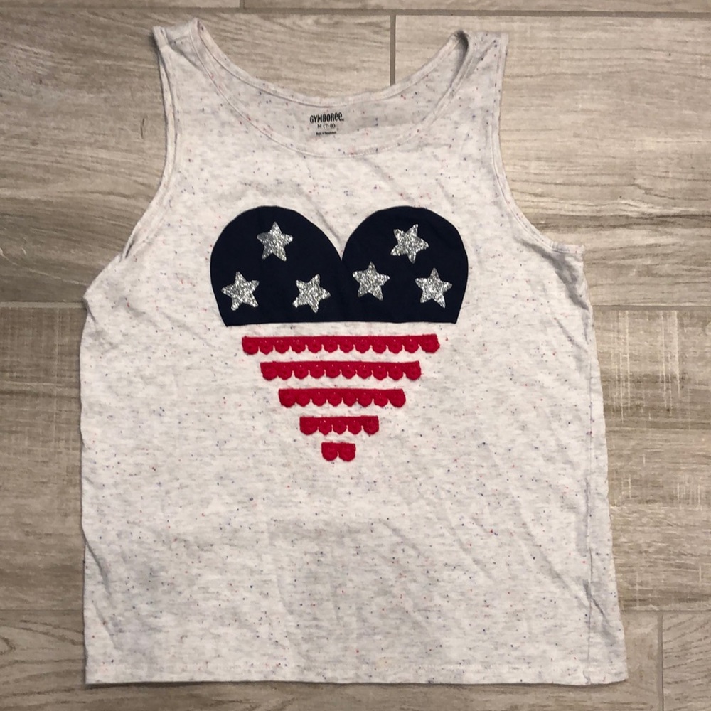 Girls Gymboree America tank top. Size medium.